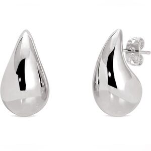 Elegant Silver Teardrop Earrings